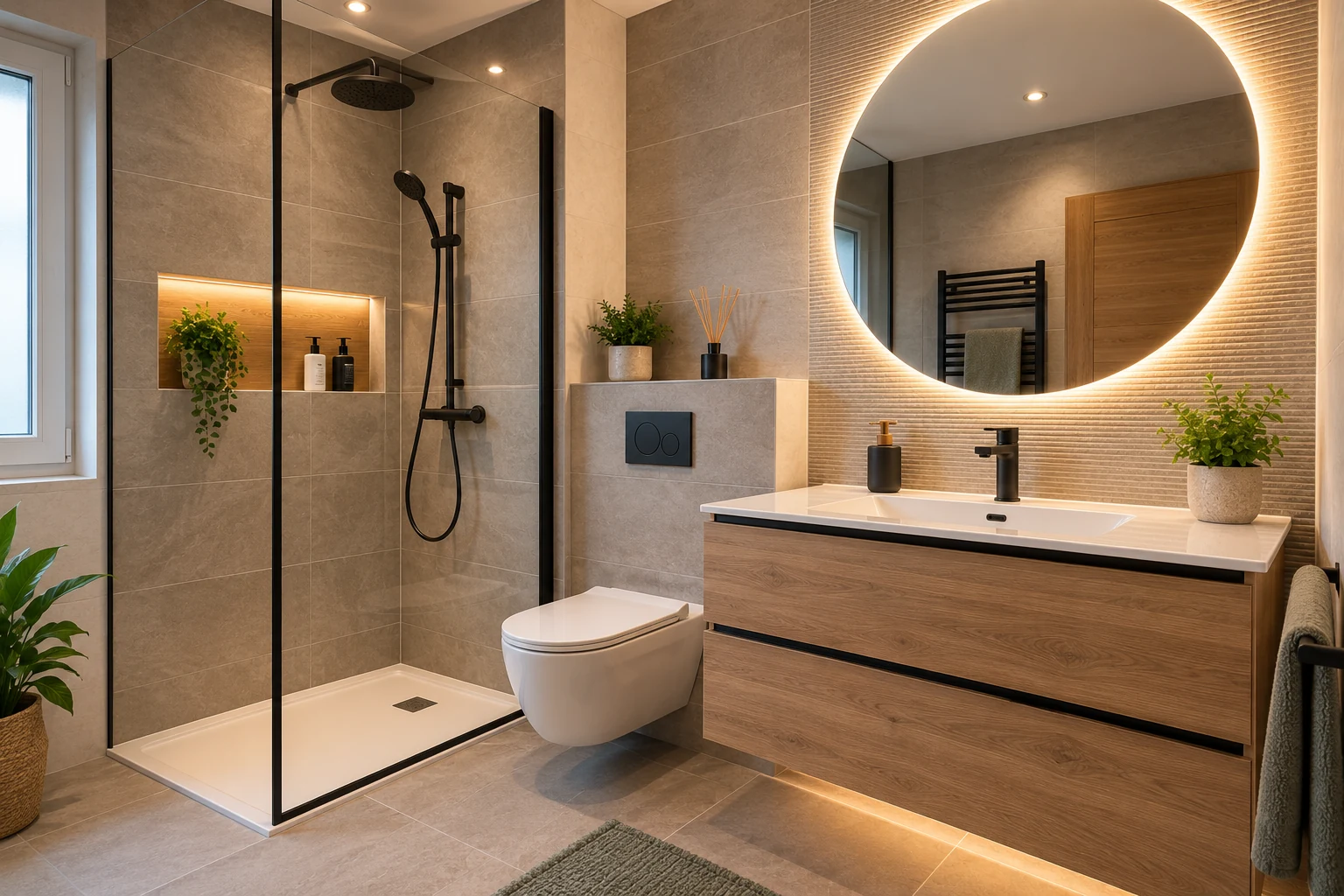 Installation et aménagement d’une salle de bains par MJBD